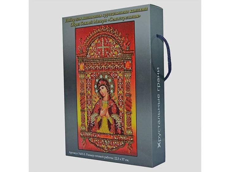 Набор вышивки хрустальными камнями «Богородица Семистрельная» — картинка 6