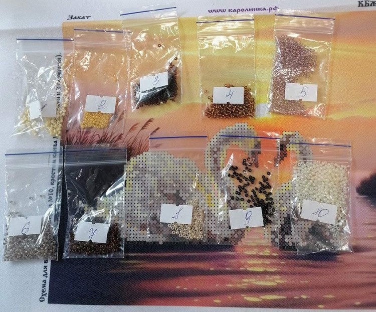 Набор вышивки бисером «Закат» — картинка 3