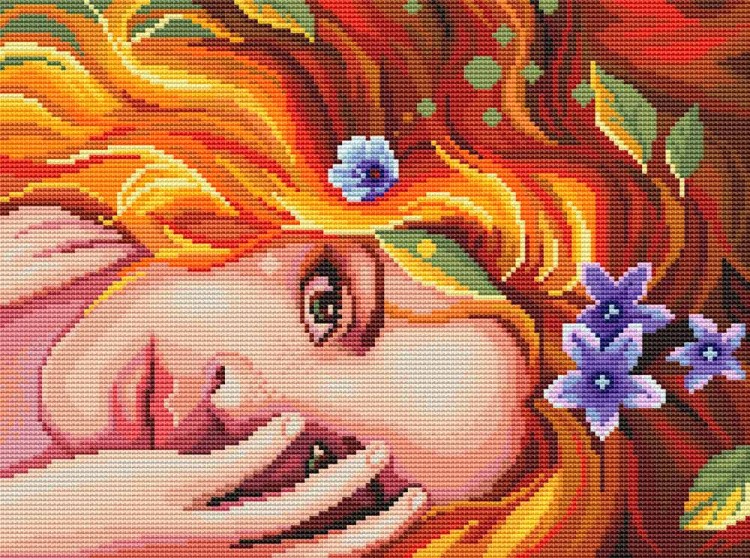 Алмазная вышивка «Рыжая чаровница» — картинка 2