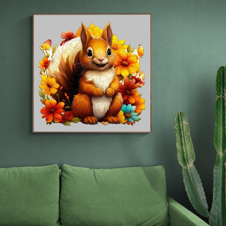 Деревянные пазлы «Рыжая белочка M», Woodbests — картинка 8