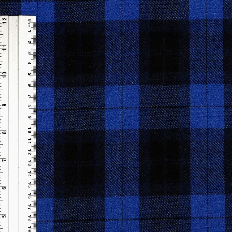 Ткань рубашечная фланель, 5 м x 150 см, 150 г/м², цвет: синий, TBY — картинка 2