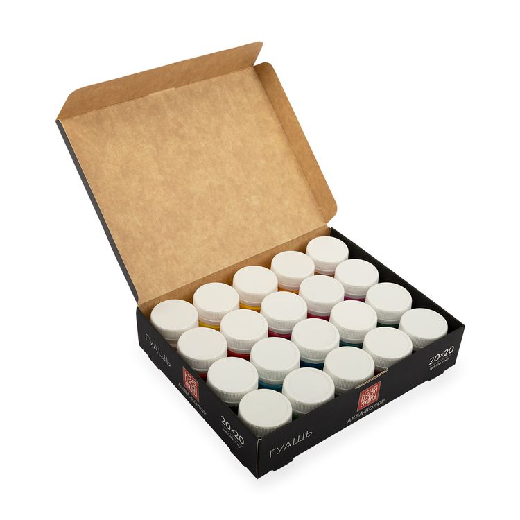 Набор гуашевых красок «Изостудия», 20 цв., 20 мл, Аква-колор — картинка 2