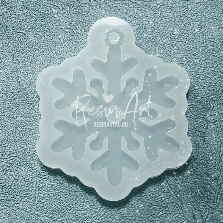 Елочная игрушка Снежинка №5 - Силиконовый молд, ResinArt — картинка 2