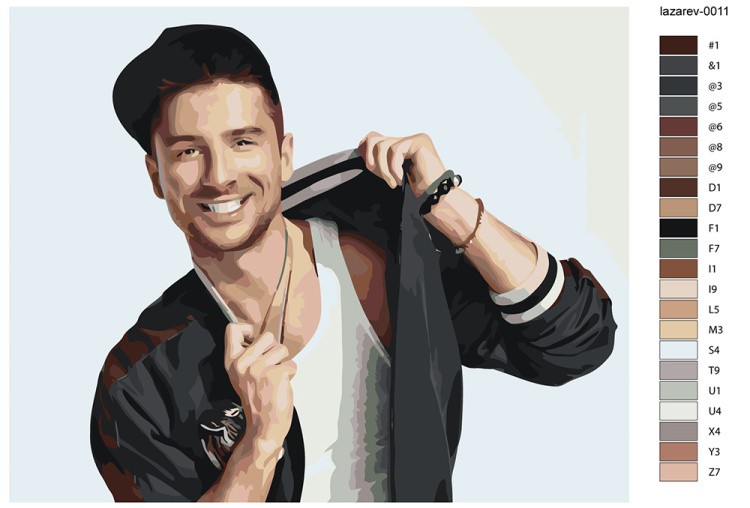 Картина по номерам «Российский музыкант Сергей Лазарев 11» — картинка 2