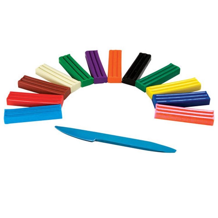 Пластилин мягкий Луч «Кроха», 12 цветов, 180 г, со стеком — картинка 2