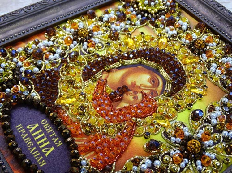 Набор вышивки хрустальными камнями «Святая Анна Праведная» — картинка 6