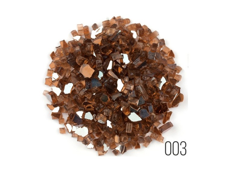 Стеклянная крошка медная (Copper, фракция 5 мм), LusterGlass Premium