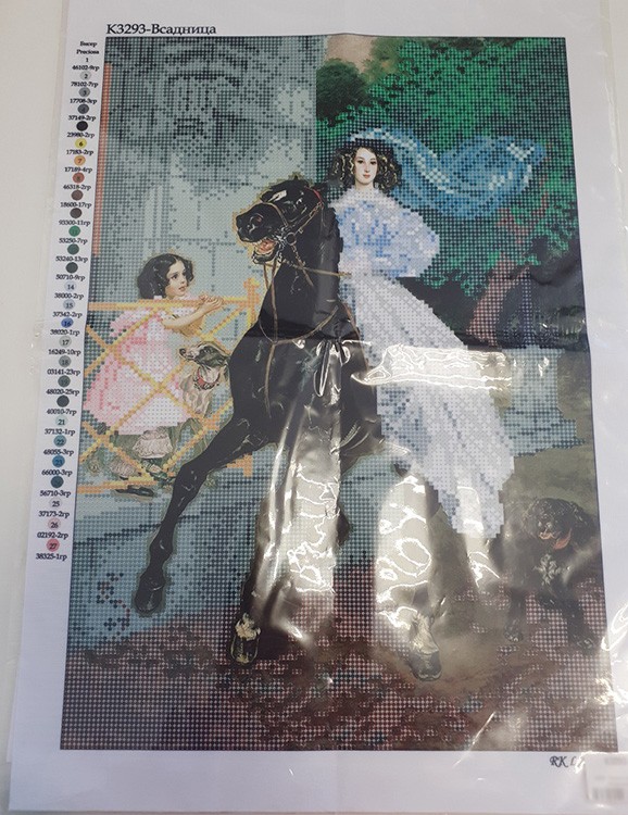 Рисунок на ткани «Всадница» — картинка 2