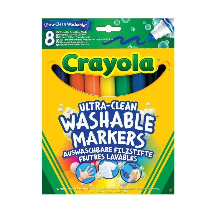 Смываемые фломастеры 8 шт., Crayola