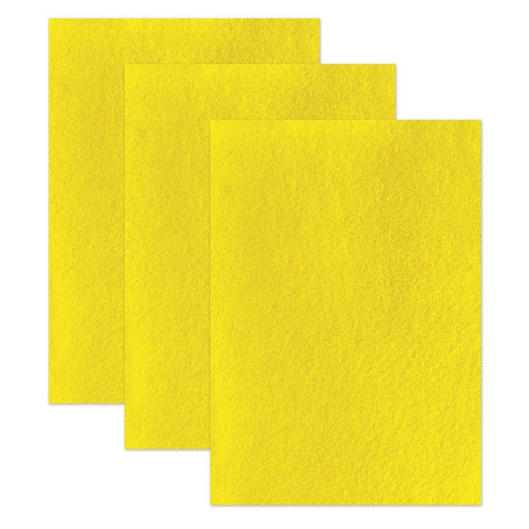 Цветной фетр для творчества плотный 400х600 мм, 3 листа, толщина 4 мм, синий, ОСТРОВ СОКРОВИЩ — картинка 2