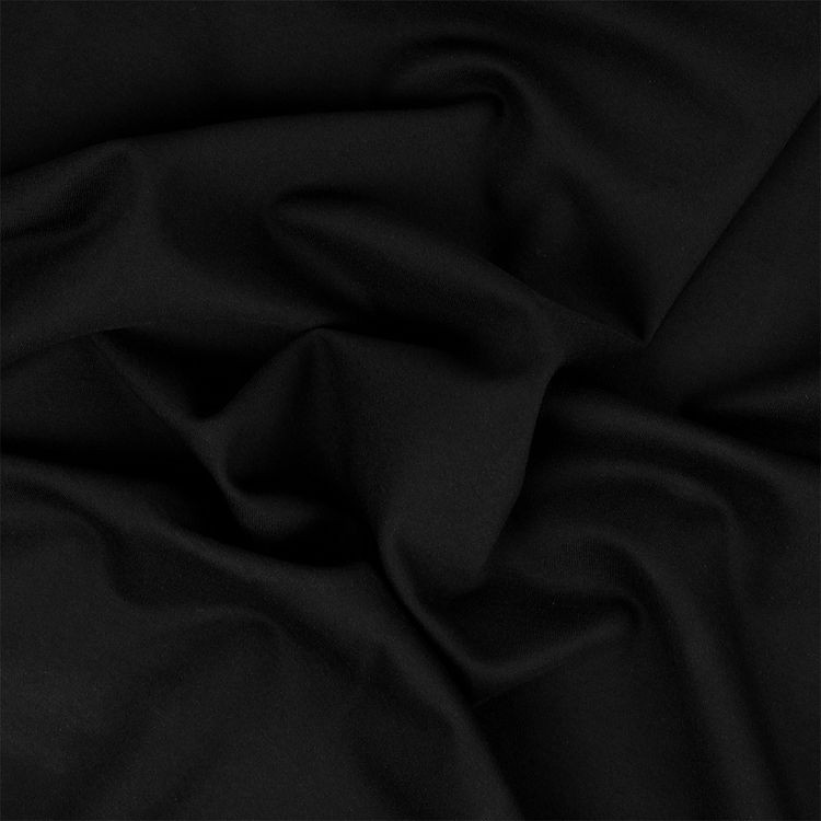 Ткань Джерси, 1 м x 155 см, 380 г/м², цвет: черный, TBY — картинка 5