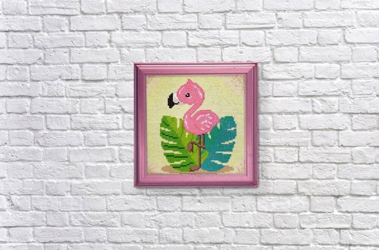 Алмазная вышивка «Маленький фламинго» — картинка 3