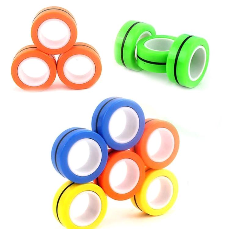 Магнитные кольца, цвет: зеленый, черный, оранжевый — картинка 4