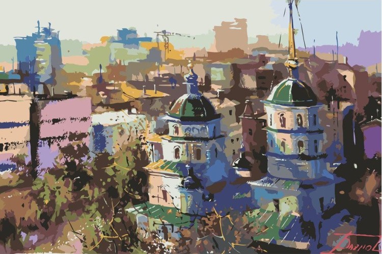 Картина по номерам «Городские храмы»