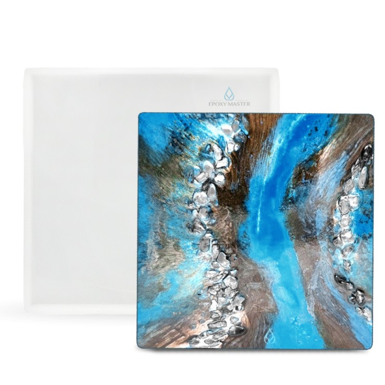 Силиконовый молд для эпоксидной смолы - Квадрат, 26х26 см — картинка 2
