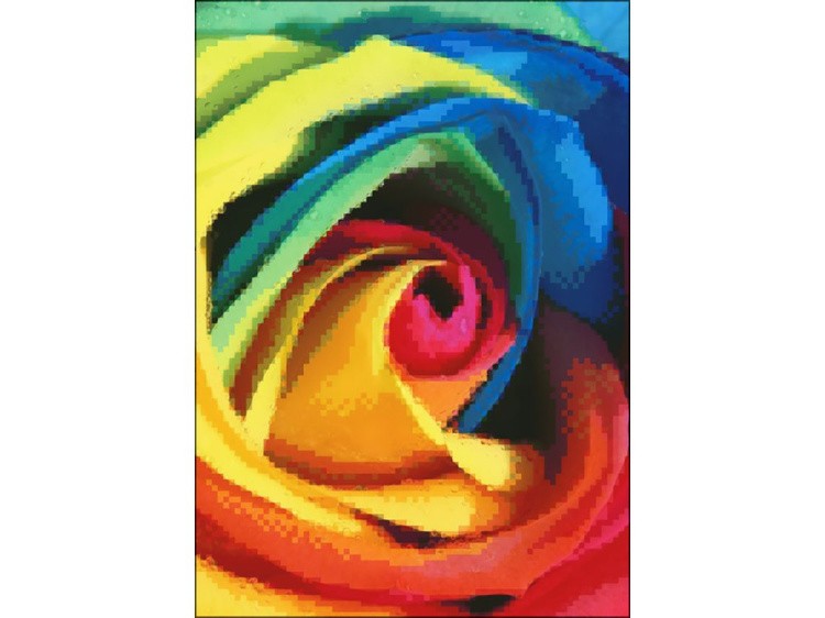 Алмазная вышивка «Радужная роза» — картинка 2