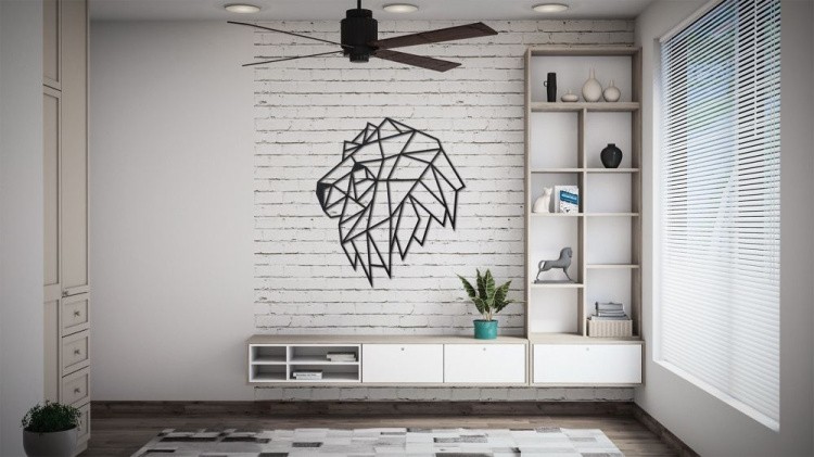 Деревянный интерьерный пазл «Голова льва», Eco Wood Art — картинка 2