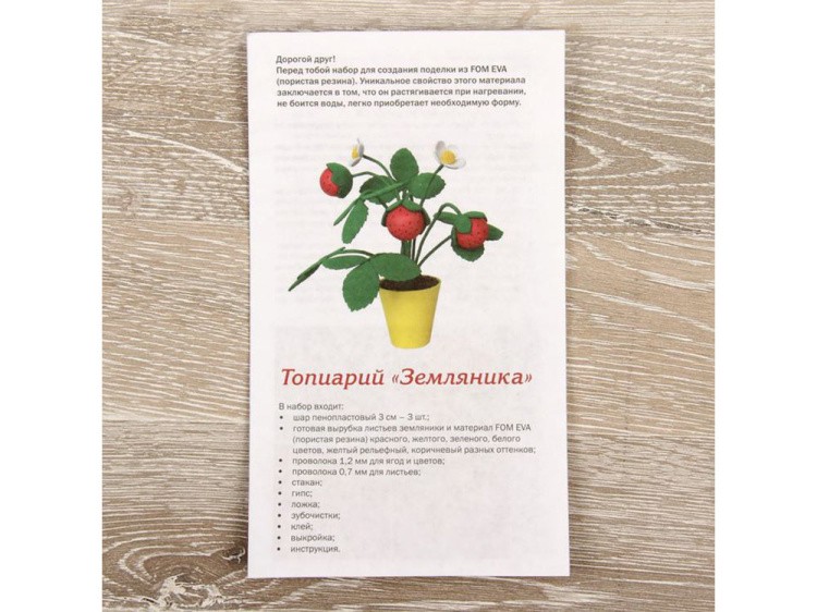 Набор для создания топиария «Земляника» — картинка 2