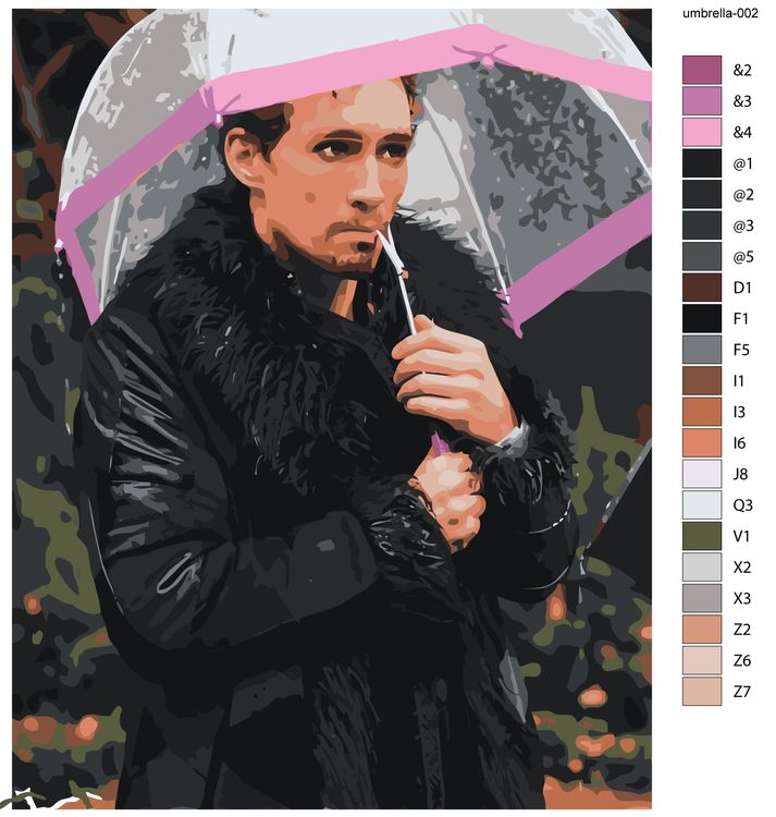 Картина по номерам «Академия Амбрелла: Клаус Харгривз - Роберт Шиэн» — картинка 2