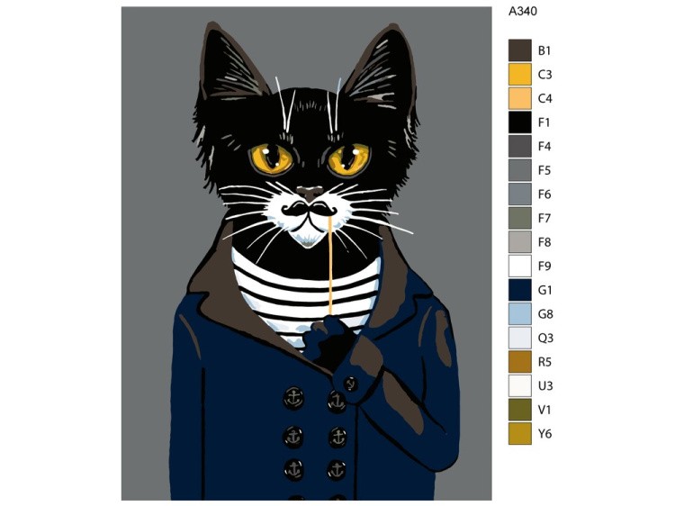 Картина по номерам «В капитанском кителе» — картинка 2