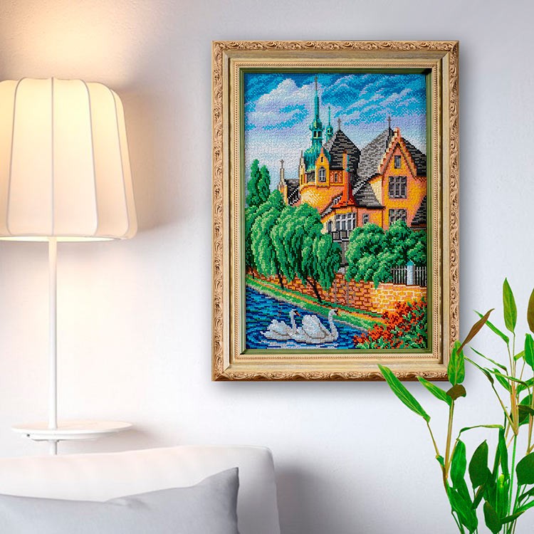 Набор вышивки бисером «Лебеди. Страсбург» — картинка 6