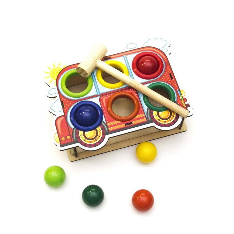 Стучалка цветная «Автобус», 6 отверстий — картинка 4