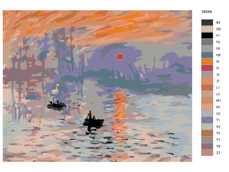 Картина по номерам «Багровый закат» — картинка 2