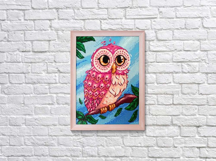 Алмазная вышивка «Яркий совенок» — картинка 3