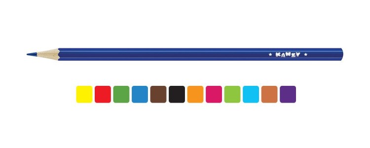 Набор цветных карандашей KANZY «Весёлый львенок», 12 цветов — картинка 2