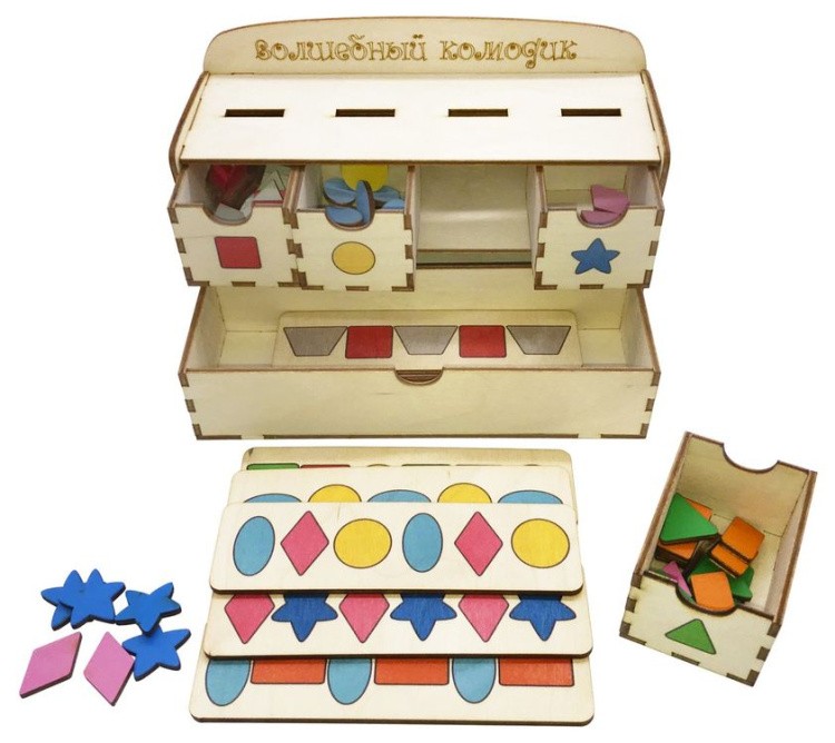 Развивающее пособие из дерева «Волшебный комодик» — картинка 3