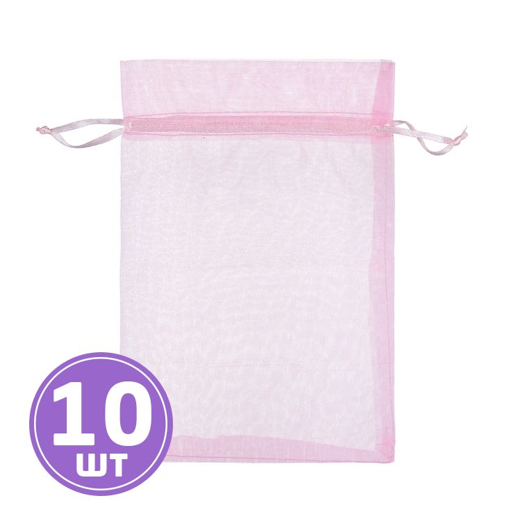 Подарочные мешочки, 16x22 см, 10 шт., 02 розовый, Stilerra