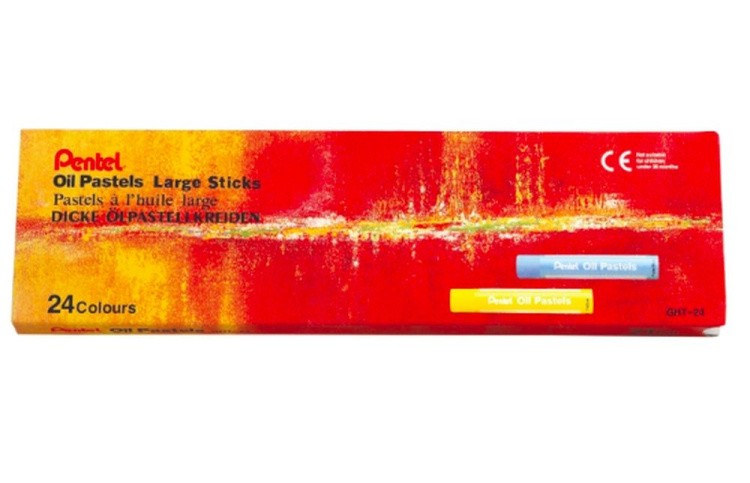 Пастель масляная Pentel Arts Oil Pastels Large Sticks, 24 цв. — картинка 3