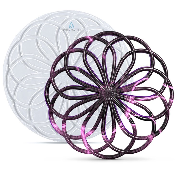 Силиконовый молд - Резной круг №1, d 20 см, 1 шт. — картинка 2