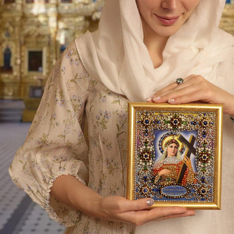 Вышивка Образа в каменьях «Святая Елена» — картинка 5