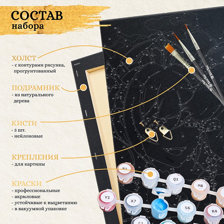 Картина по номерам черный холст «Ночные грёзы» — картинка 2