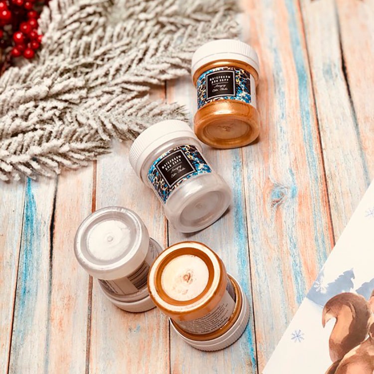 Краска для эбру серебряная 30 мл, Amazing Color — картинка 2