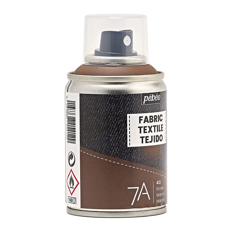 Краска для текстиля 7А Spray (аэрозоль), 100 мл, цвет: коричневый, Pebeo — картинка 2