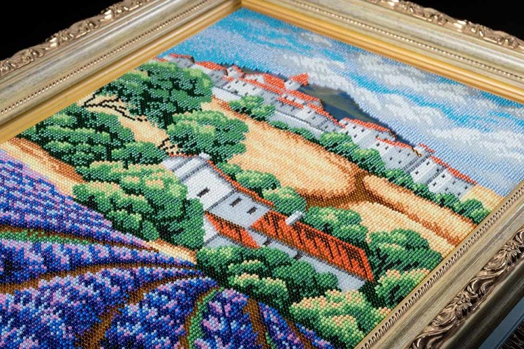 Набор вышивки бисером «Лавандовое поле. Прованс» — картинка 3