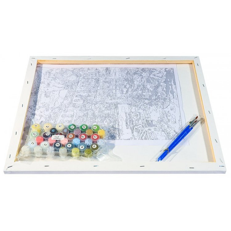 Картина по номерам «Европейский городок» — картинка 3