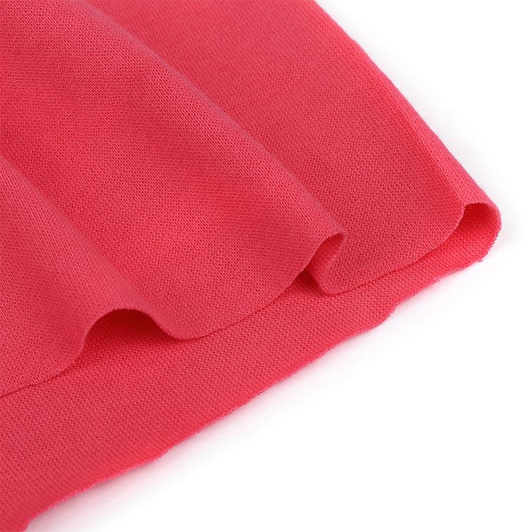 Ткань трикотаж Рибана с лайкрой, 3 м, ширина 80-90 см, 215 г/м2, опененд, цвет: ярко-розовый, TBY — картинка 5