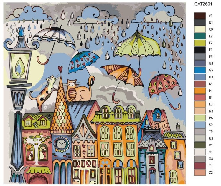 Картина по номерам «Дождливый день» — картинка 2