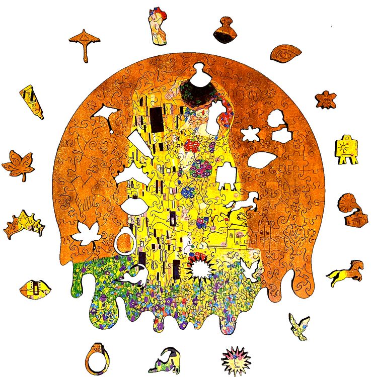 Деревянные пазлы Woodzle «Поцелуй» (М) — картинка 2