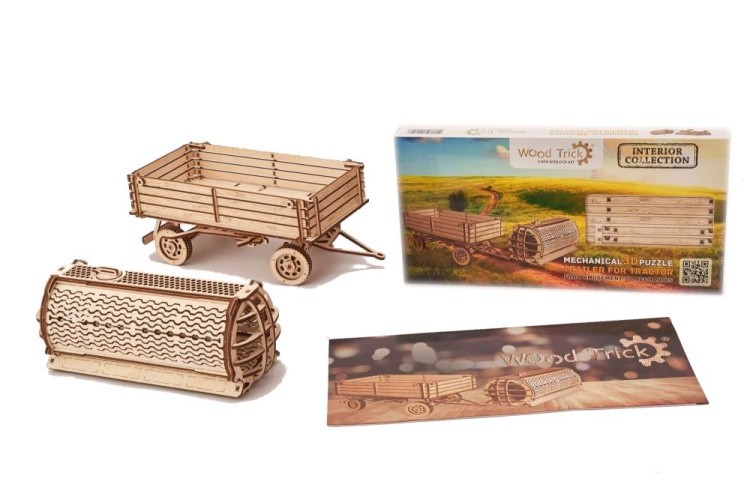 Деревянный конструктор «Трактор c прицепами», Wood Trick — картинка 11