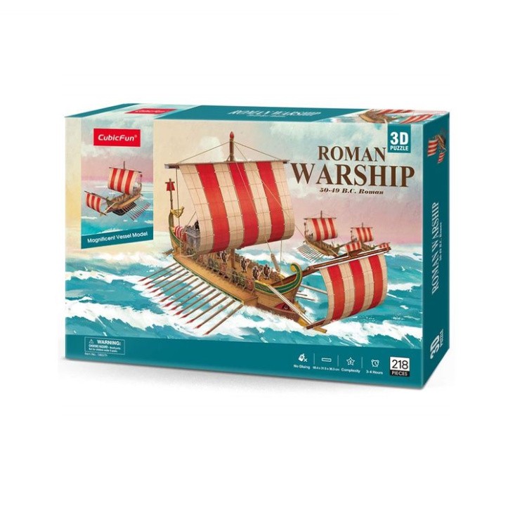 3D пазл CubicFun Римский боевой корабль — картинка 2