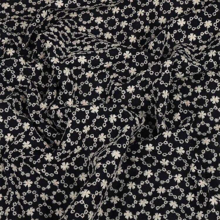 Ткань Шитье, 3 м x 150 см, 100 г/м², цвет: синий, принт, TBY — картинка 2