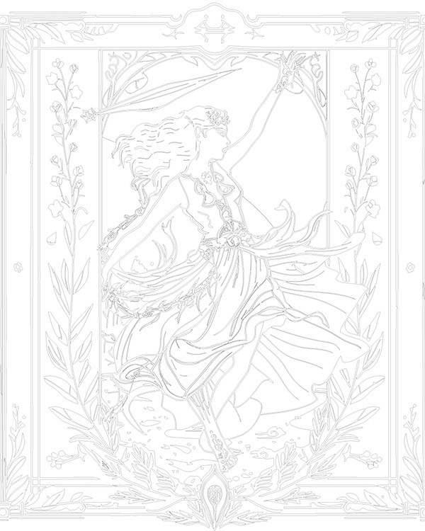 Картина по номерам «Карта таро девушка, мистика гадание» — картинка 3