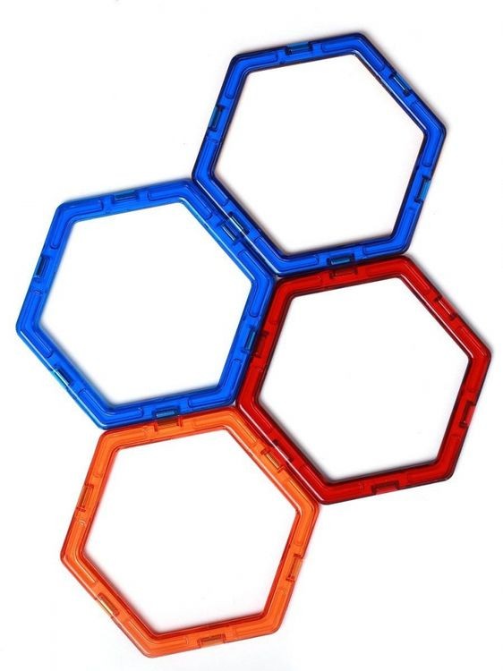 Магнитный конструктор «Шестиугольники (4 шт)», Магникон — картинка 2