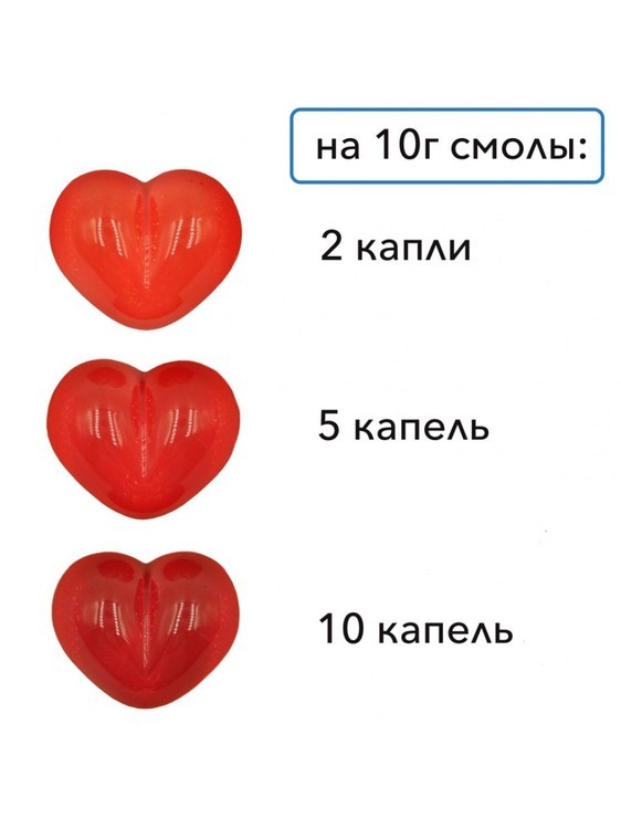 Прозрачный тонер для эпоксидной смолы Карнеол, 10 мл — картинка 2