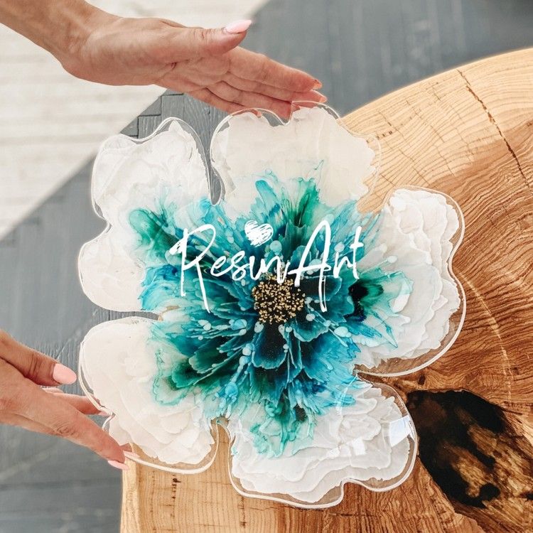 Сервировочная доска Цветок №5 Вишня - Силиконовый молд, ResinArt — картинка 2