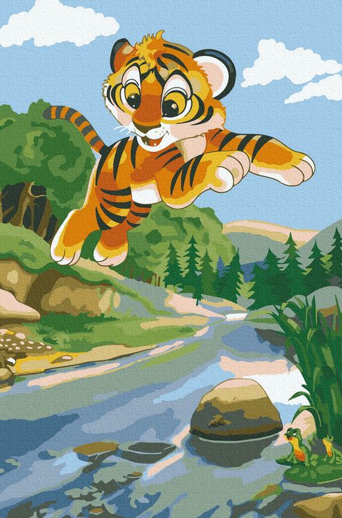 Картина по номерам «Игривый тигрёнок»